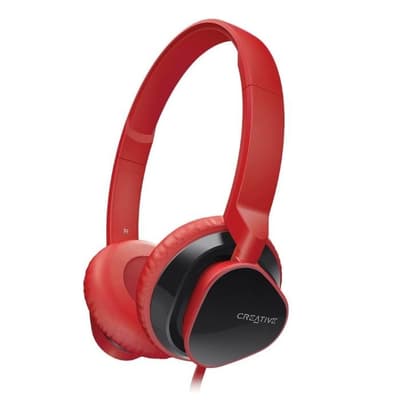 Creative HITZ Premium On-ear Headset för musik / samtal - Röd