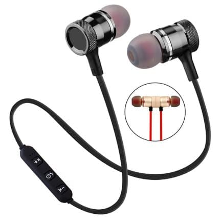 Vattentäta Magnetiska Bluetooth Sporthörlurar (Rosé Guld)