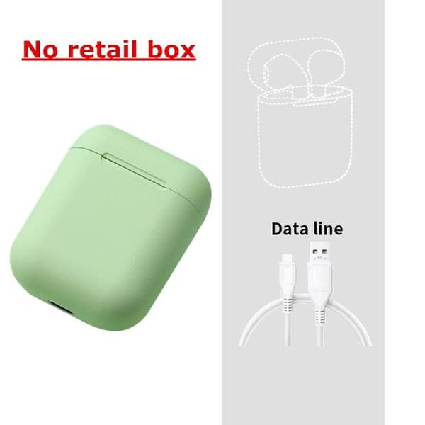 Top kvalitet i12 mini tws| touch funktion|Bluetooth 5.0|grön
