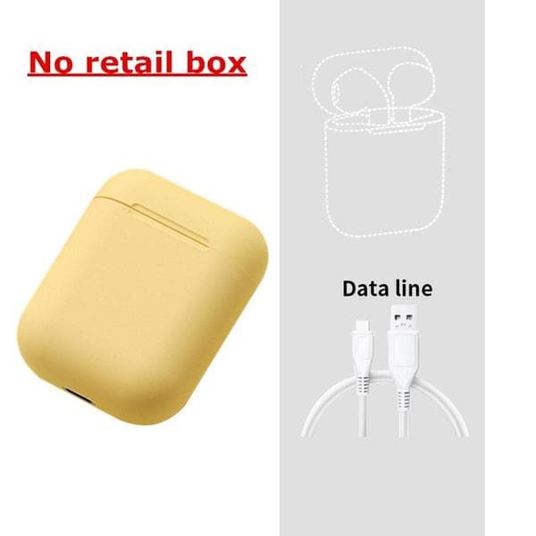Top kvalitet i12 mini tws| touch funktion|Bluetooth 5.0|gul