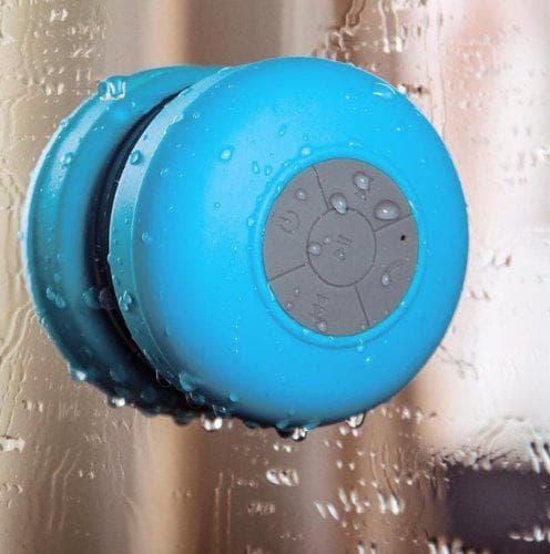 Mini Bärbar dusch Vattentät trådlöshögtalare Subwoofer blå