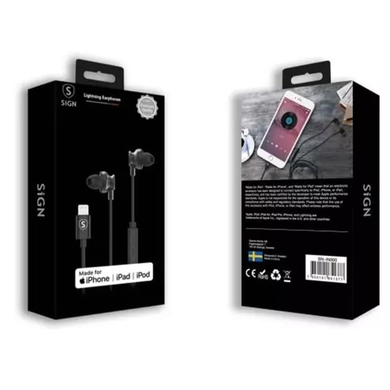 SiGN In-ear Lightning Hörlurar för iPhone