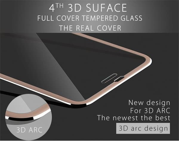 iPhone 7 (2-PACK) Skärmskydd HELTÄCKANDE 3D-Alu