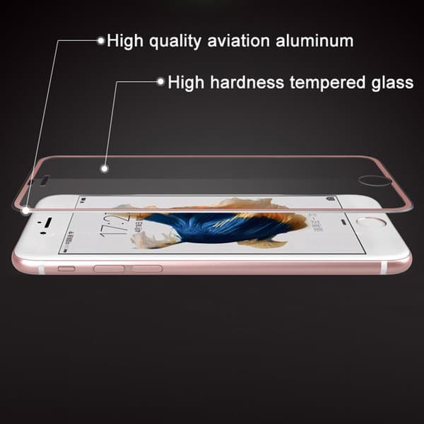 iPhone 7 (2-PACK) ProGuard Skärmskydd 3D Aluminiumram (ORIGINAL)