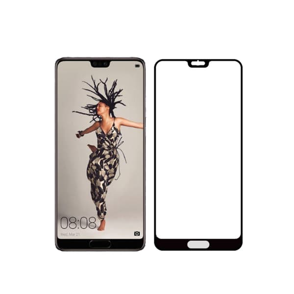 3-PACK HuTechs Carbon-Skärmskydd i 3D/HD för Huawei P20