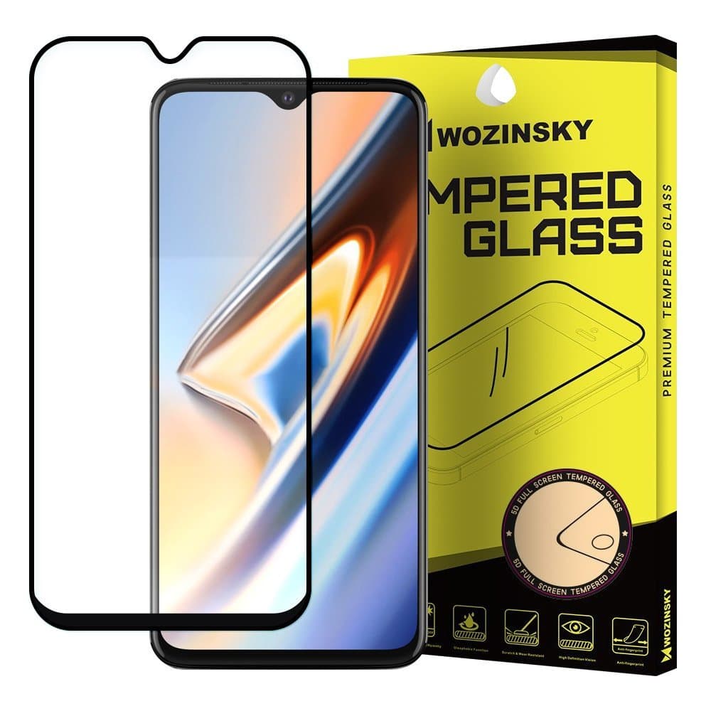 FULL SIZE OnePlus 7 PANSERGLAS – SORT