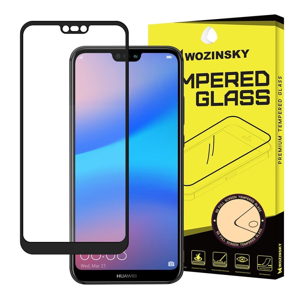 FULL SIZE Huawei P20 Lite PANSERGLAS – SORT