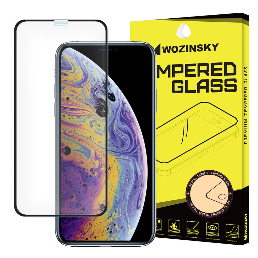 FULL SIZE iPhone Xs / 11 PRO PANSERGLAS – SORT