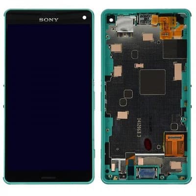 Sony Xperia Z3 Compact Skärm LCD Display med ram - Grön