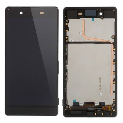 Sony Xperia Z3+ Skärm LCD Display med ram - Svart