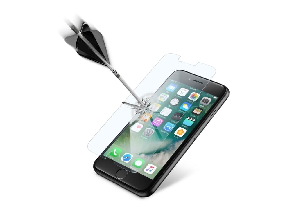 Cellularline 37784, Blank skjermbeskytter, Mobiltelefon/smarttelefon, Apple, iPhone 7, Riperesistent, Gjennomsiktig