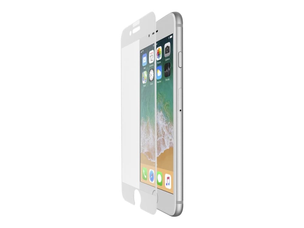 Belkin ScreenForce TemperedCurve - Skjermbeskyttelse for mobiltelefon - 5.5" - hvit - for Apple iPhone 6, 6s, 7, 8