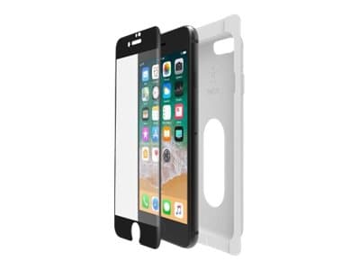 Belkin ScreenForce TemperedCurve - Skjermbeskyttelse for mobiltelefon - svart - for Apple iPhone 7 Plus, 8 Plus