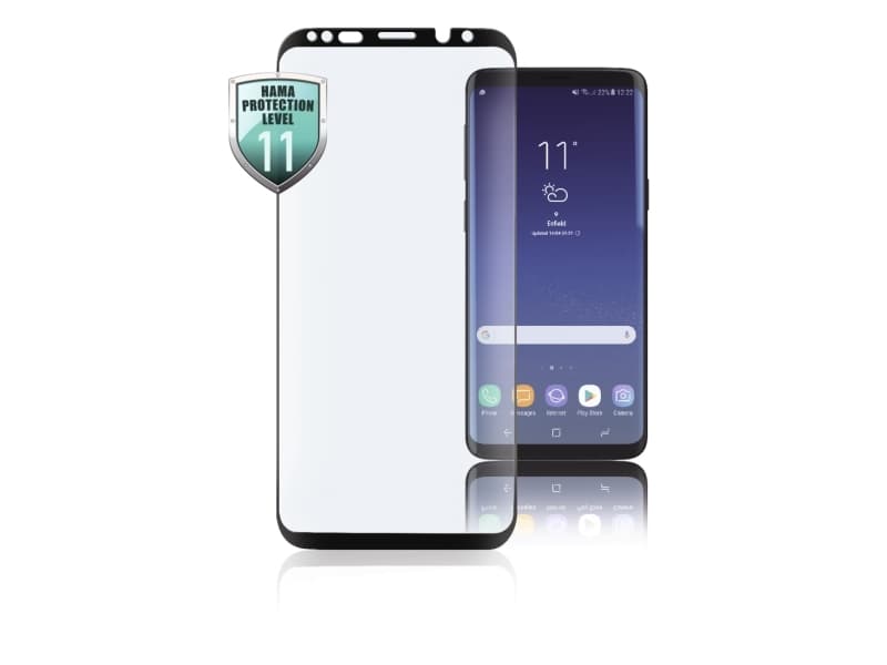 Hama 00186203, Blank skjermbeskytter, Mobiltelefon/smarttelefon, Samsung, Galaxy S10E, Riperesistent, Sjokkresistent, Svart, Gjennomsiktig