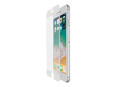 Belkin ScreenForce TemperedCurve - Skjermbeskyttelse for mobiltelefon - hvit - for Apple iPhone 7 Plus, 8 Plus