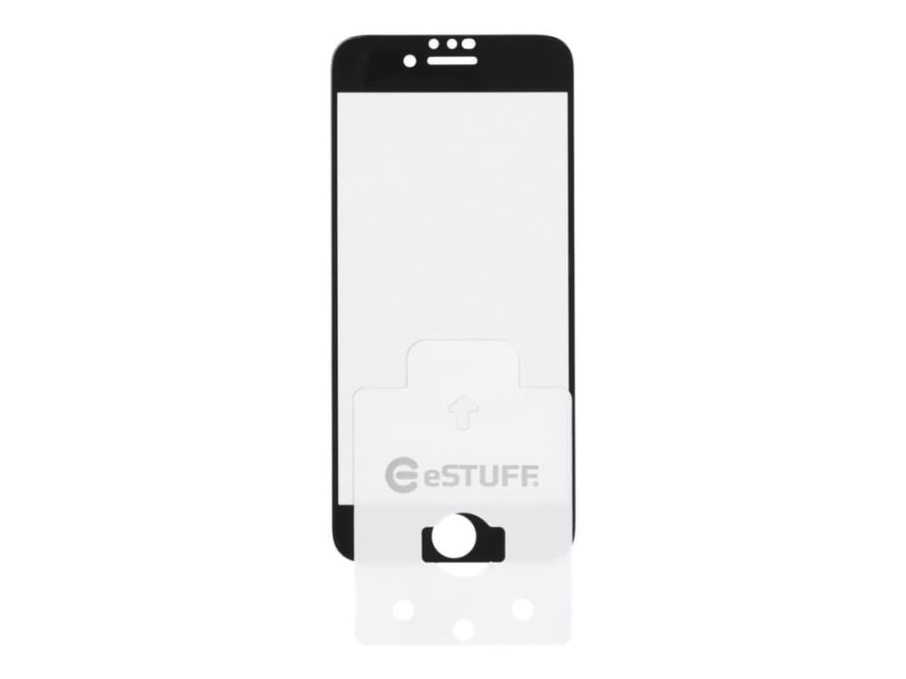 eSTUFF - Skjermbeskyttelse for mobiltelefon - svart, gjennomsiktig (en pakke 10) - for Apple iPhone 7, 8