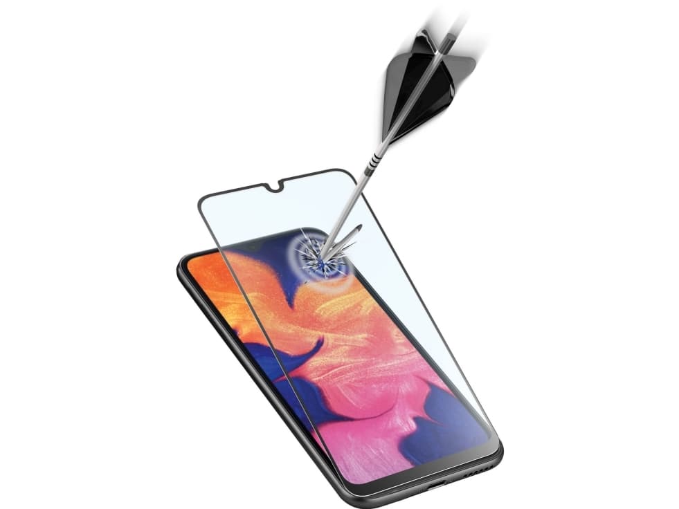 Cellularline TEMPGCABGALA20EK, Blank skjermbeskytter, Mobiltelefon/smarttelefon, Samsung, Galaxy A20e, Knus sikker, Gjennomsiktig, Hvit