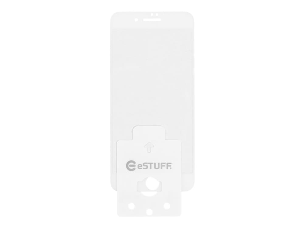 eSTUFF Titan Shield Fullcover - Skjermbeskyttelse for mobiltelefon - hvit, gjennomsiktig (en pakke 10) - for Apple iPhone 7 Plus, 8 Plus