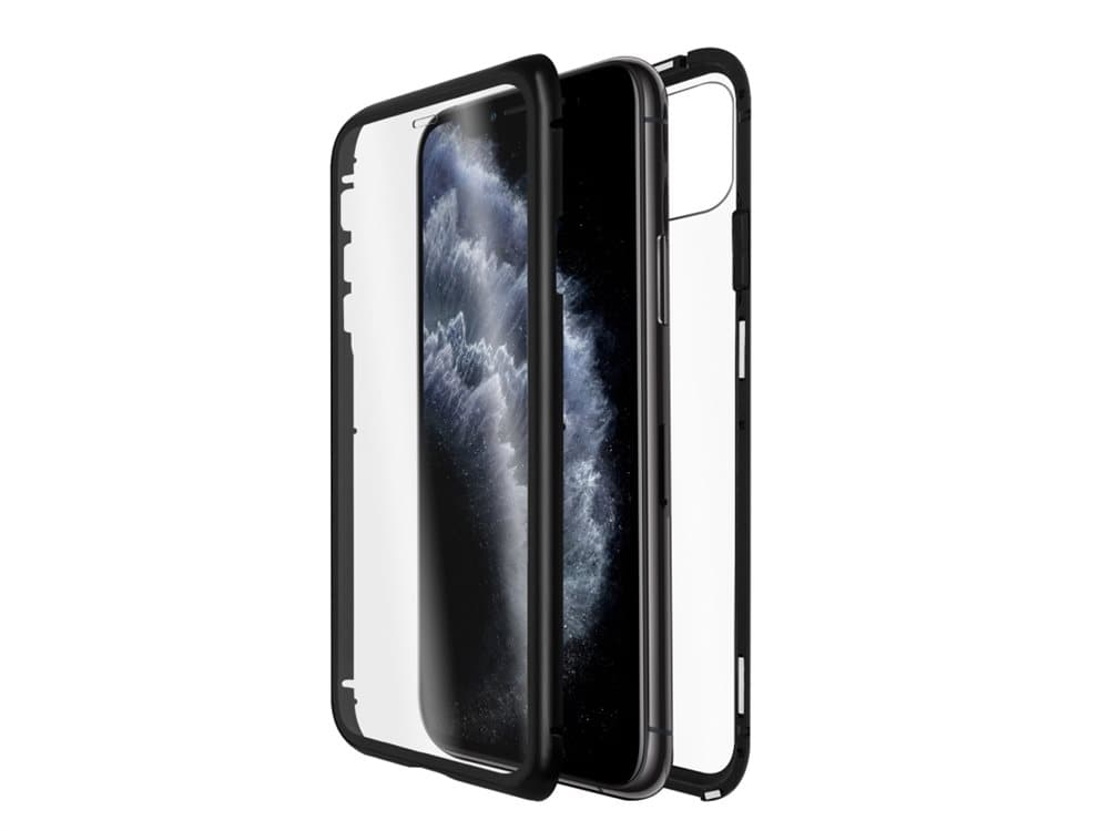 QDOS Optiguard Infinity Glass, Skin case, Apple, iPhone 11 Pro, Svart, Gjennomsiktig