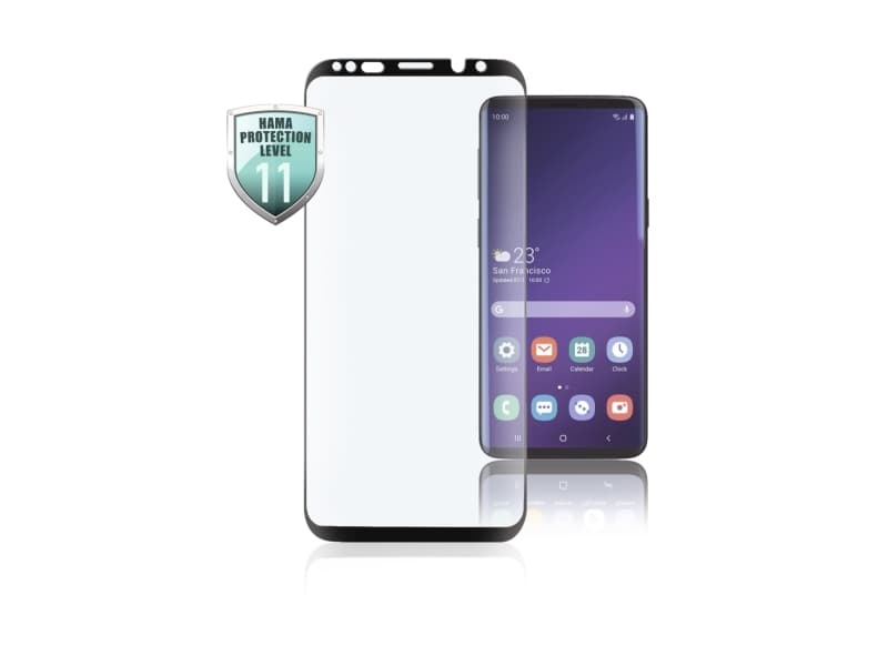 Hama 00186255, Blank skjermbeskytter, Mobiltelefon/smarttelefon, Samsung, Galaxy S10 5G, Riperesistent, Sjokkresistent, Svart, Gjennomsiktig