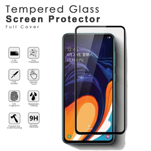 Samsung Galaxy A60 -Härdat Glas 9H-Super Kvalitet 3D Skärmskydd