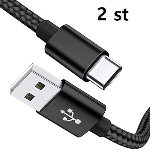 2 st super kvalitet 2 m USB-C kabel