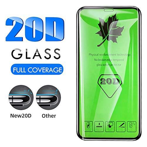 2 st 20D  hög kvalitet härdat plexiglas för iphone 11pro max svart