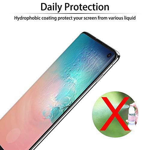 2 st hög kvalitet  heltäckande plexiglas för Samsung s10 plus