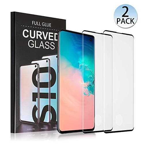 2 st super kvalite heltäckande härdat glas för Samsung s10 plus