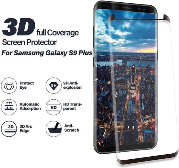 4 st top kvalitet  heltäckande skärmskydd för Samsung S9 plus