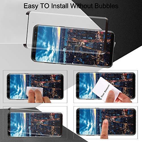 2 st top kvalitet heltäckande skärmskydd för Samsung S8 plus