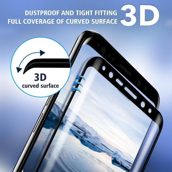 4 st top kvalitet heltäckande skärmskydd för Samsung S8