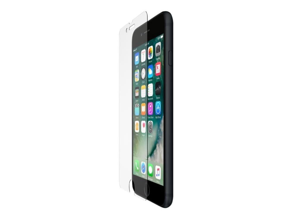 Belkin ScreenForce Tempered Glass - Skjermbeskyttelse for mobiltelefon - 4.7" - gjennomsiktig - for Apple iPhone 6, 6s, 7, 8