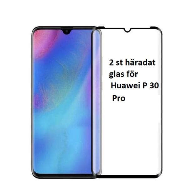 2 st härdat glas för Huawei p30 pro