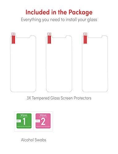 3 st hög kvalitet Härdat glas för iphone 11 pro max|2.5D