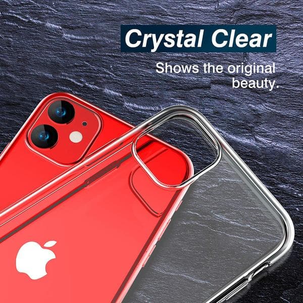 Härdat glas och mjuk silikon fodral för iphone 11