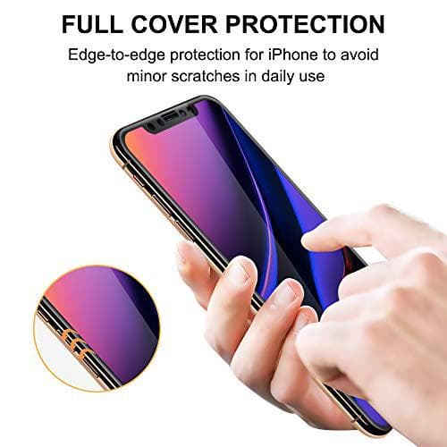2 st full täckning iPhone 11 pro / iPhone Xs-skärmskydd|svart kant