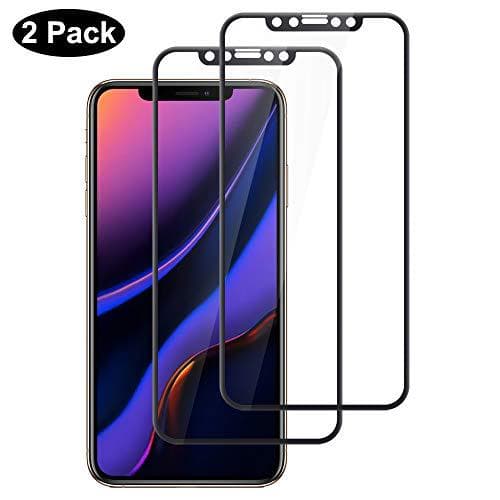 2 st full täckning iPhone 11 pro / iPhone Xs-skärmskydd|svart kant