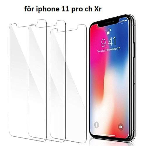 3 st Härdat glas  för iphone 11 och Xr