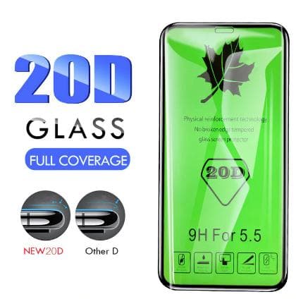 2 st  Heltäckande Härdat Glas för Iphone 11 pro Max/ Xs max vit