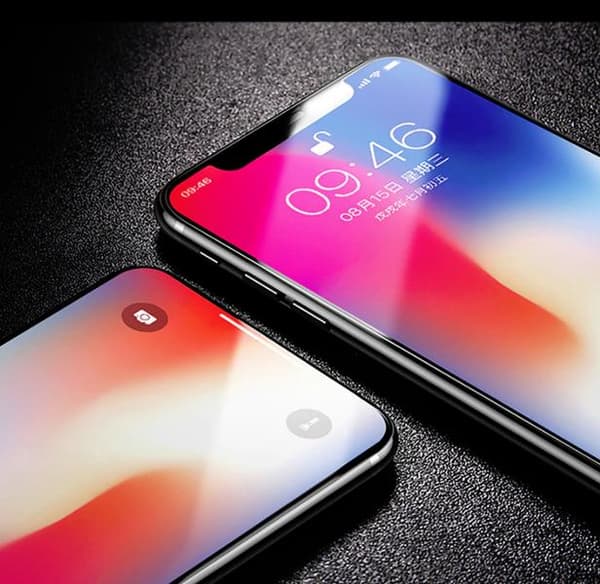 2 st  Heltäckande Härdat Glas för Iphone 11 pro Max/ Xs max vit