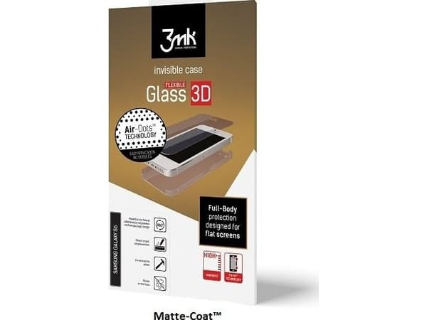 Universal 3MK FlexibleGlass 3D Sam A40 hybridilasi + matta folio