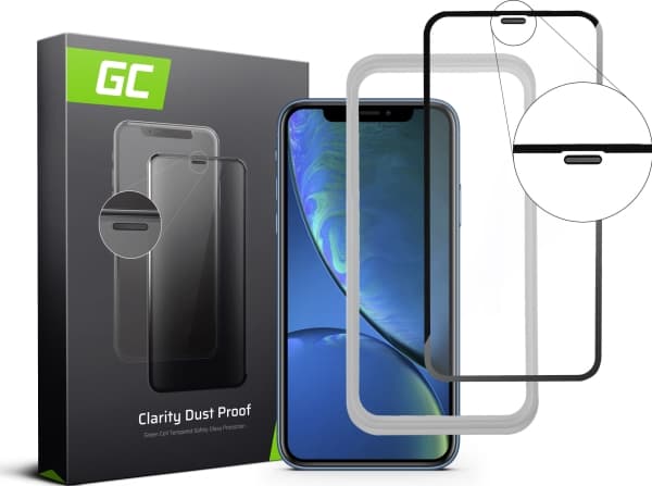 Green Cell Tempered glass Green Cell Dust Proof GC Clarity for Apple iPhone XR + applicator