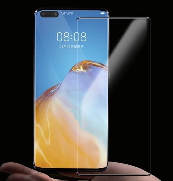 Härdat glas / heltäckande skärmskydd till Huawei P40 pro