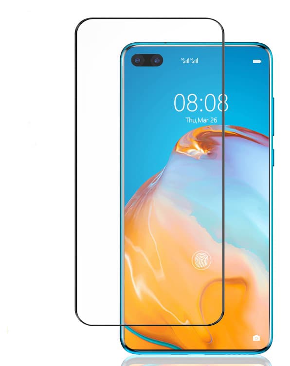 Härdat glas / heltäckande skärmskydd till Huawei P40 pro