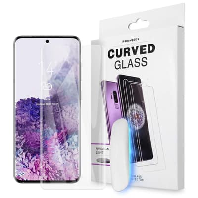 Omfattende UV-let hærdet glas til Samsung Galaxy S20
