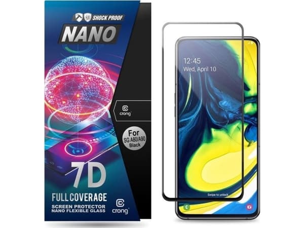 Crong Crong 7D Nano Flexible Glass - 9H hybrid glass for the entire screen of Samsung Galaxy A80/A90 universal