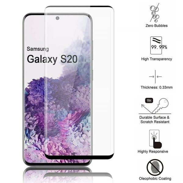 2-Pack Härdat Glas för Samsung Galaxy S20 - Bubbelfritt Härdat