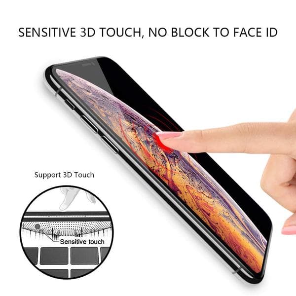 2 st härdad glas för iphone 11 pro max svart