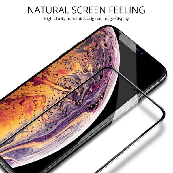 2 st härdad glas för iphone 11 pro max svart